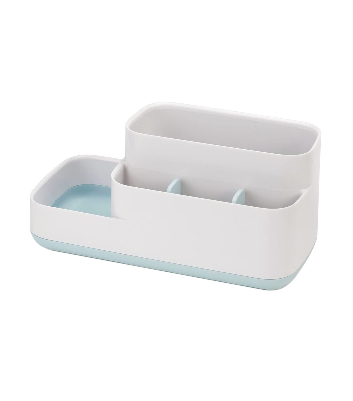 EasyStore™ Bathroom Storage Caddy - White and Light Blue
