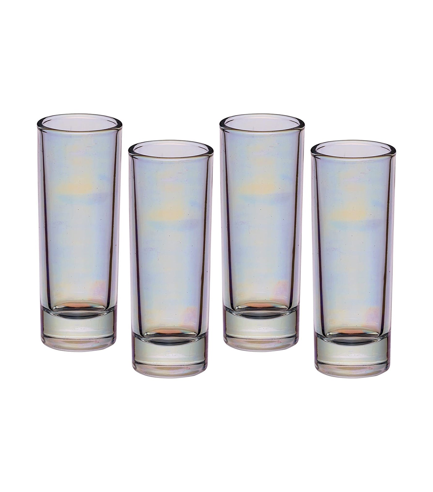 Barcraft Lustre Glassware Tall Shot Glasses 4-Piece Set