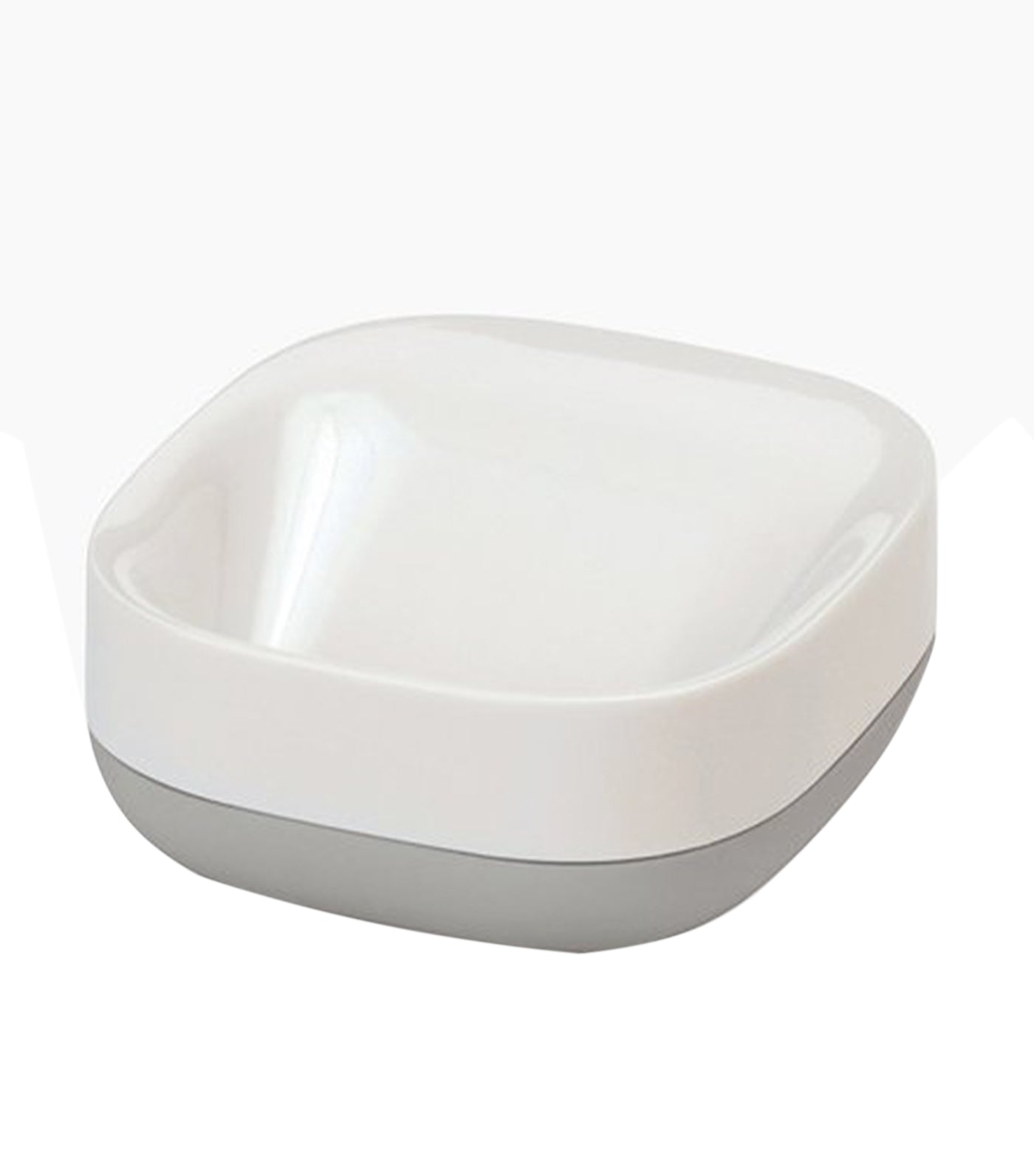 Slim™ Compact Soap Dish - White and Light Gray