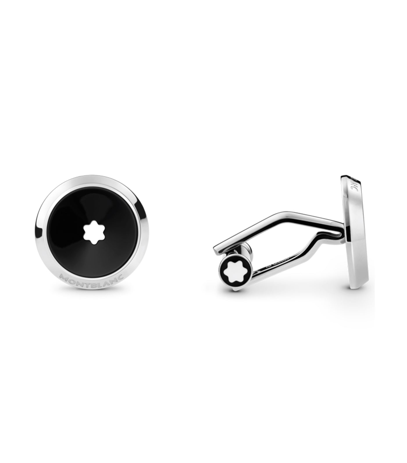 Star Cufflinks Stainless Steel/Black