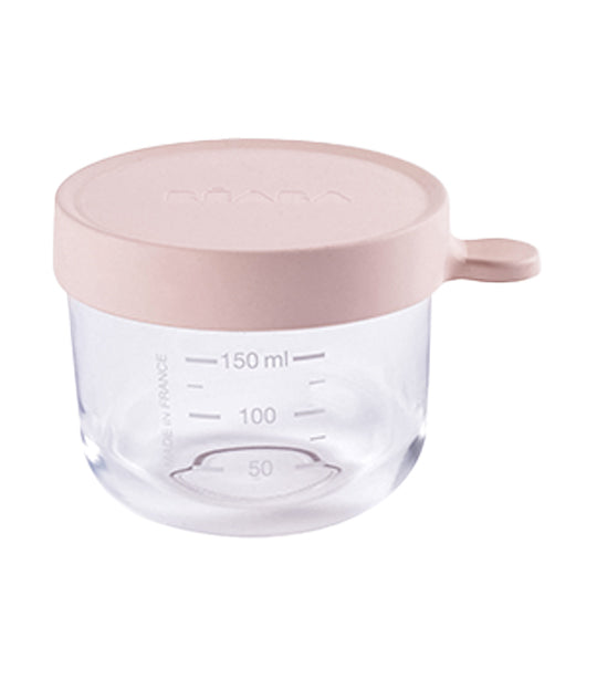 beaba glass and silicone container 5oz - pink