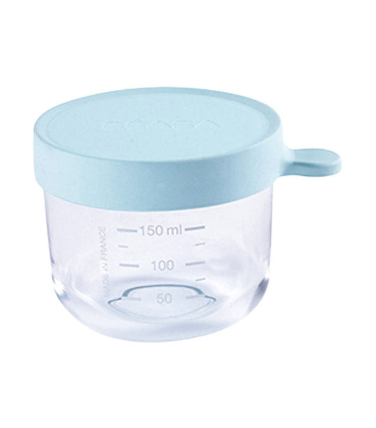 beaba glass and silicone container 5oz - light blue
