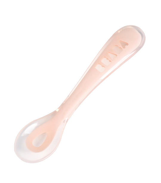 beaba toddler’s self feeding silicone spoon – rose