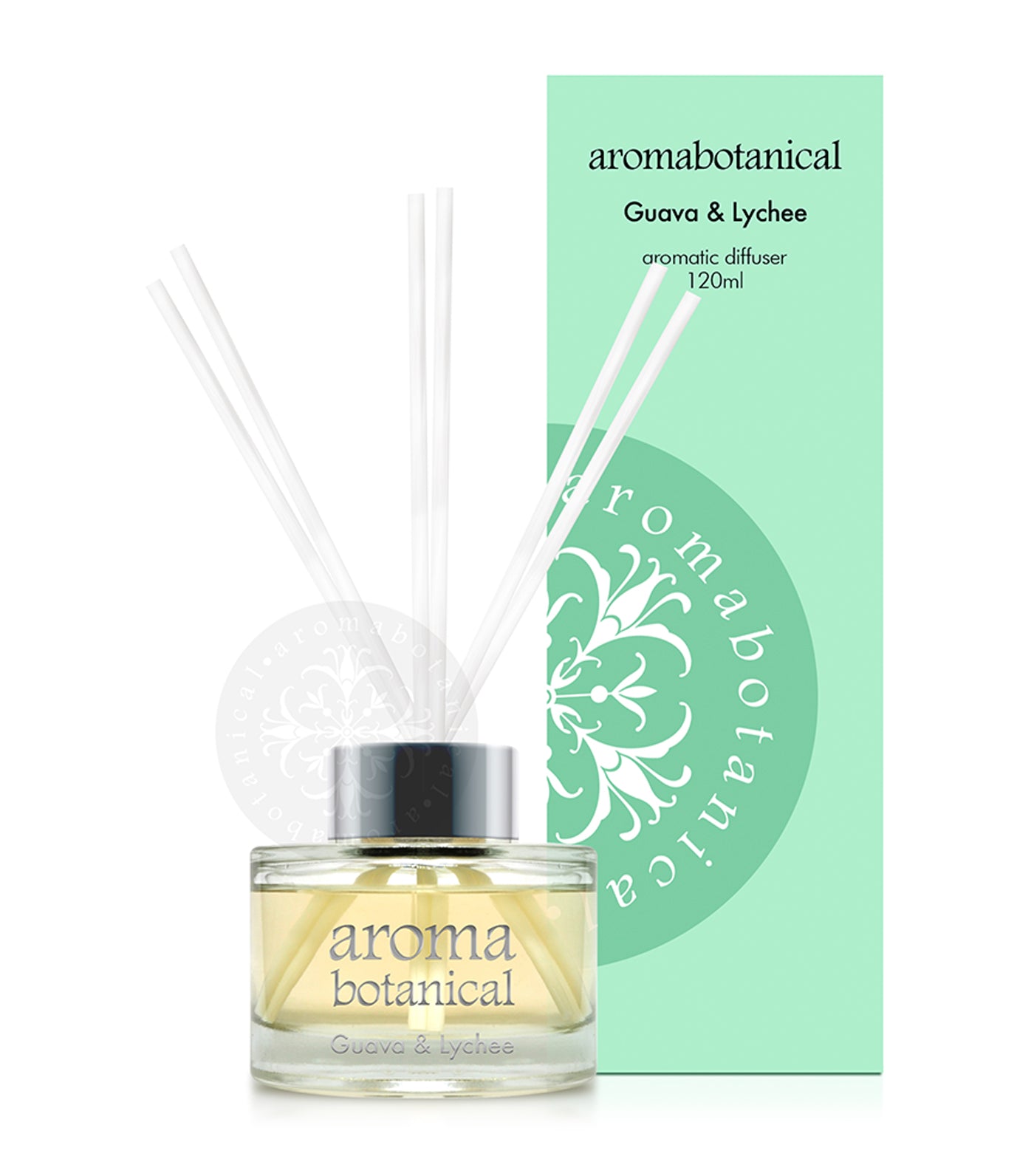 aromabotanical guava & lychee 120ml reed diffuser
