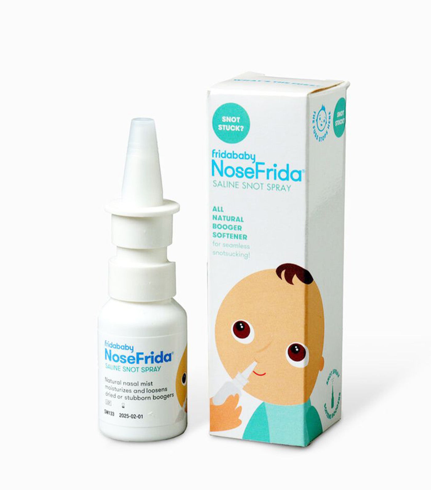 Nosefrida Nasal Spray - Natural Sea Salt Saline Solution [ Nose Frida baby  toddler clog cleaner ]