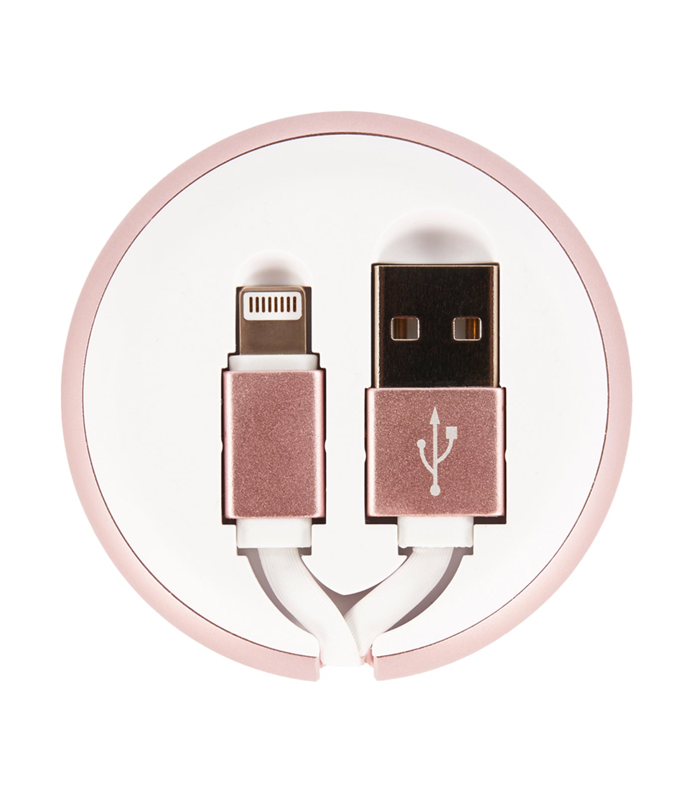 Cable Winder Lightning to USB Pink Marble