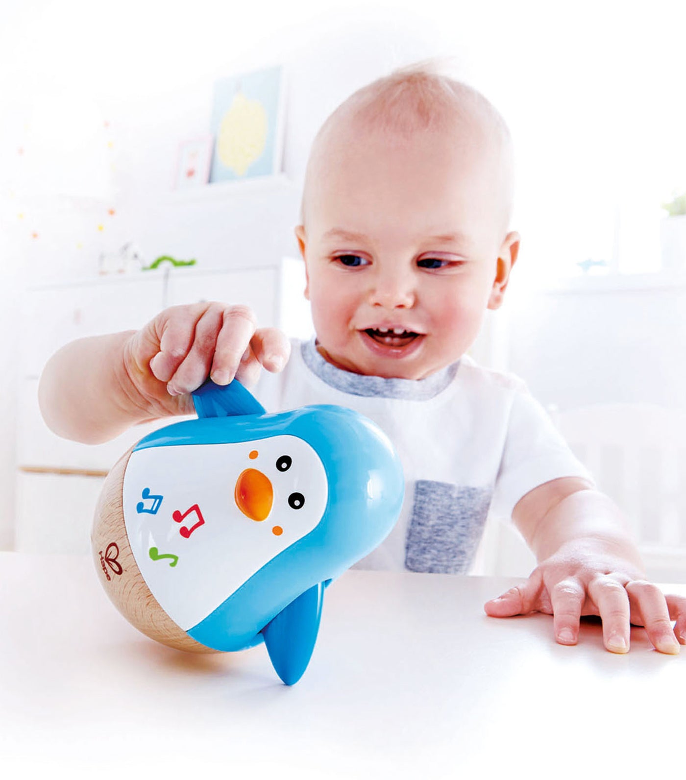 hape penguin musical wobbler