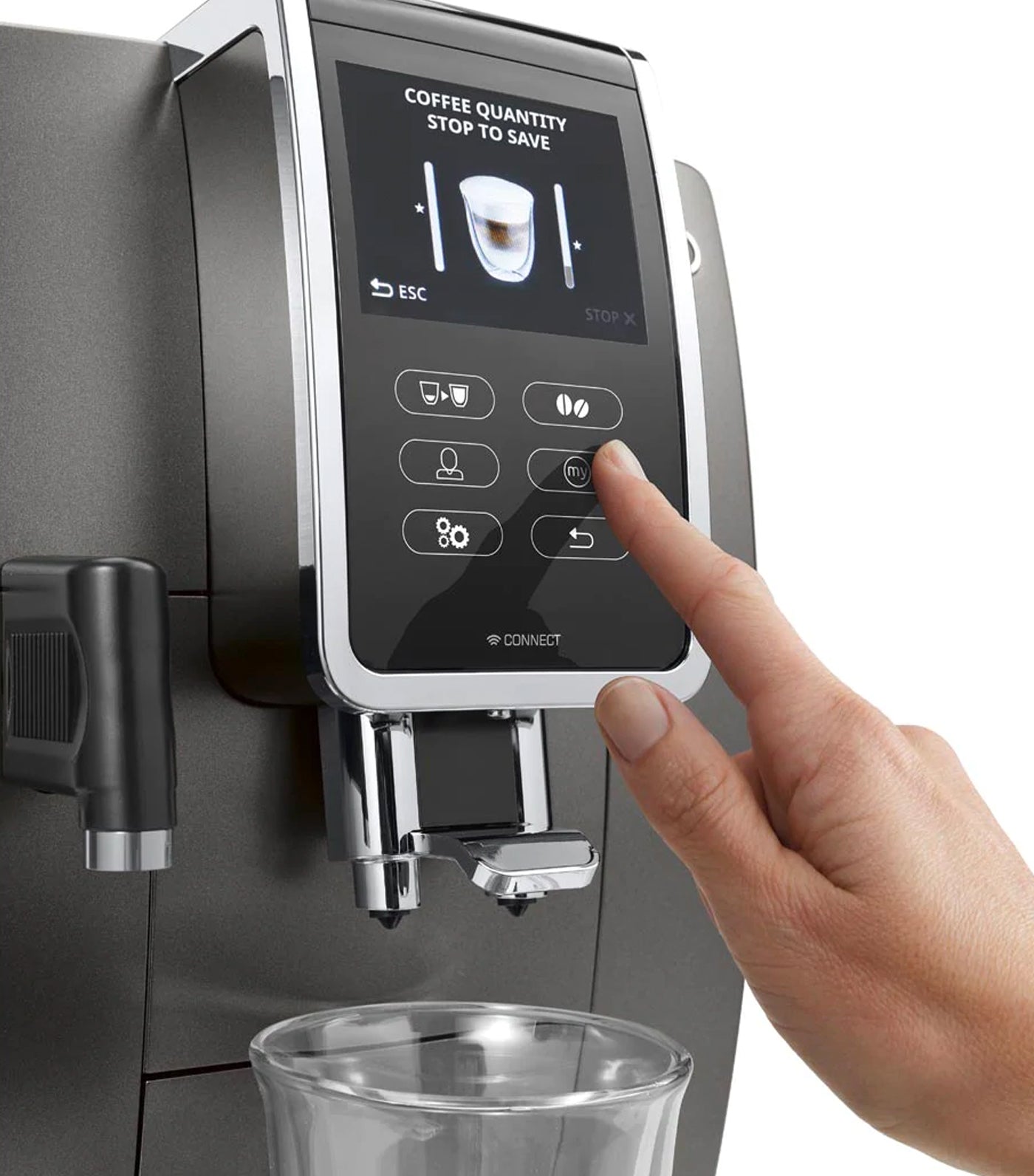 De'Longhi Dinamica Plus Coffee Machine  - Platinum