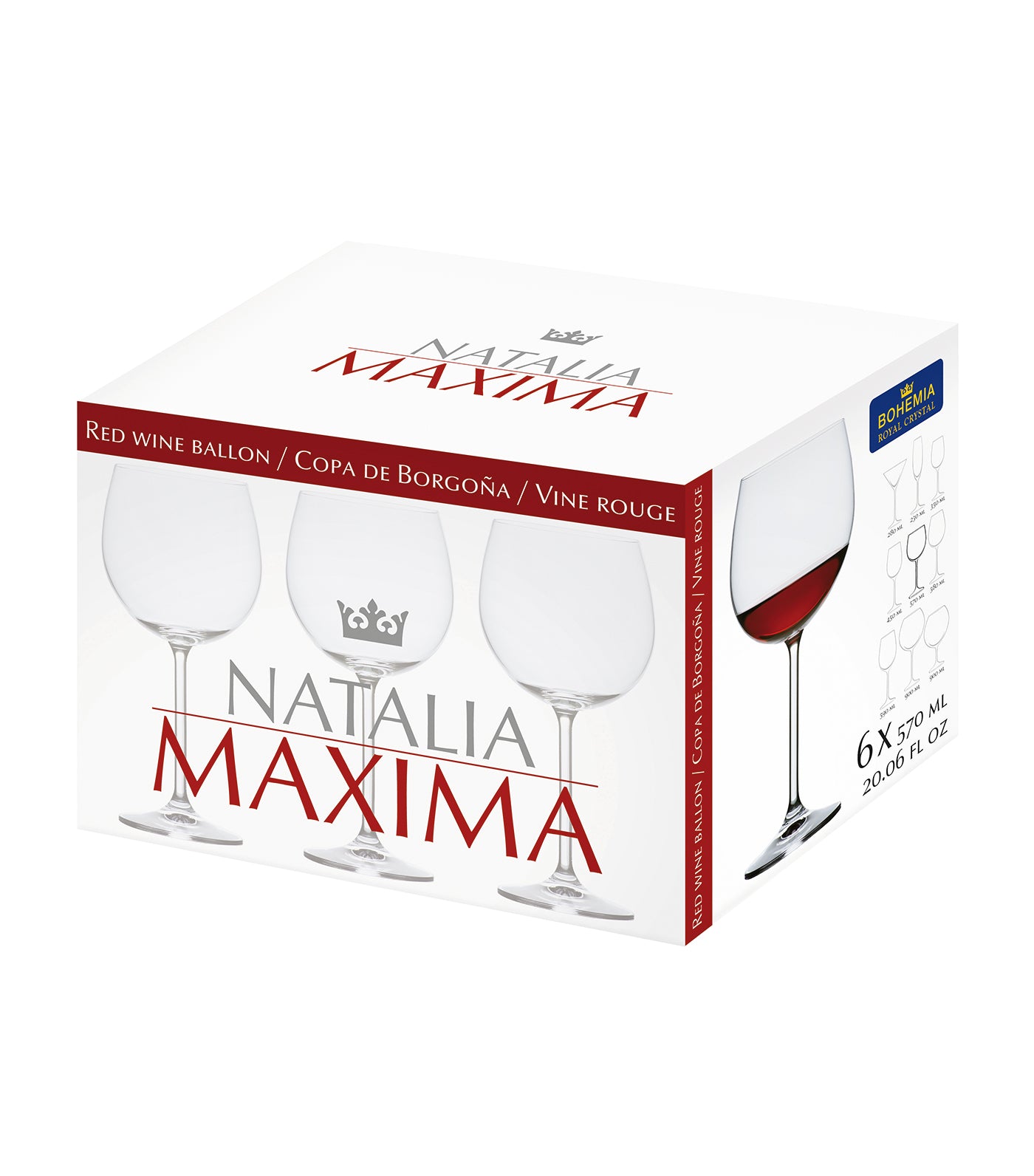 Natalia Maxima Burgundy Set of 6