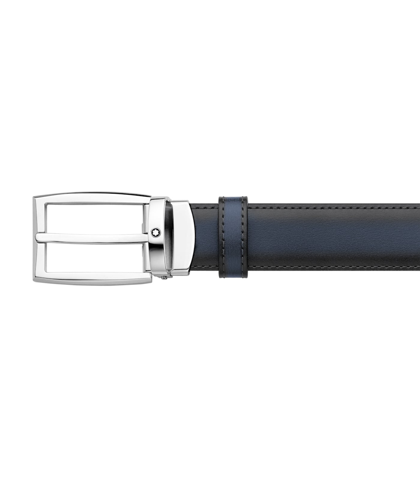 Reversible Leather Belt 30mm Black/Blue