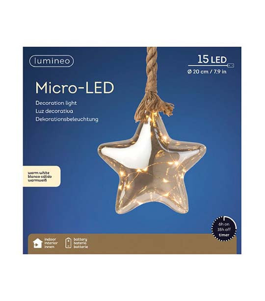 kaemingk micro led star with rope