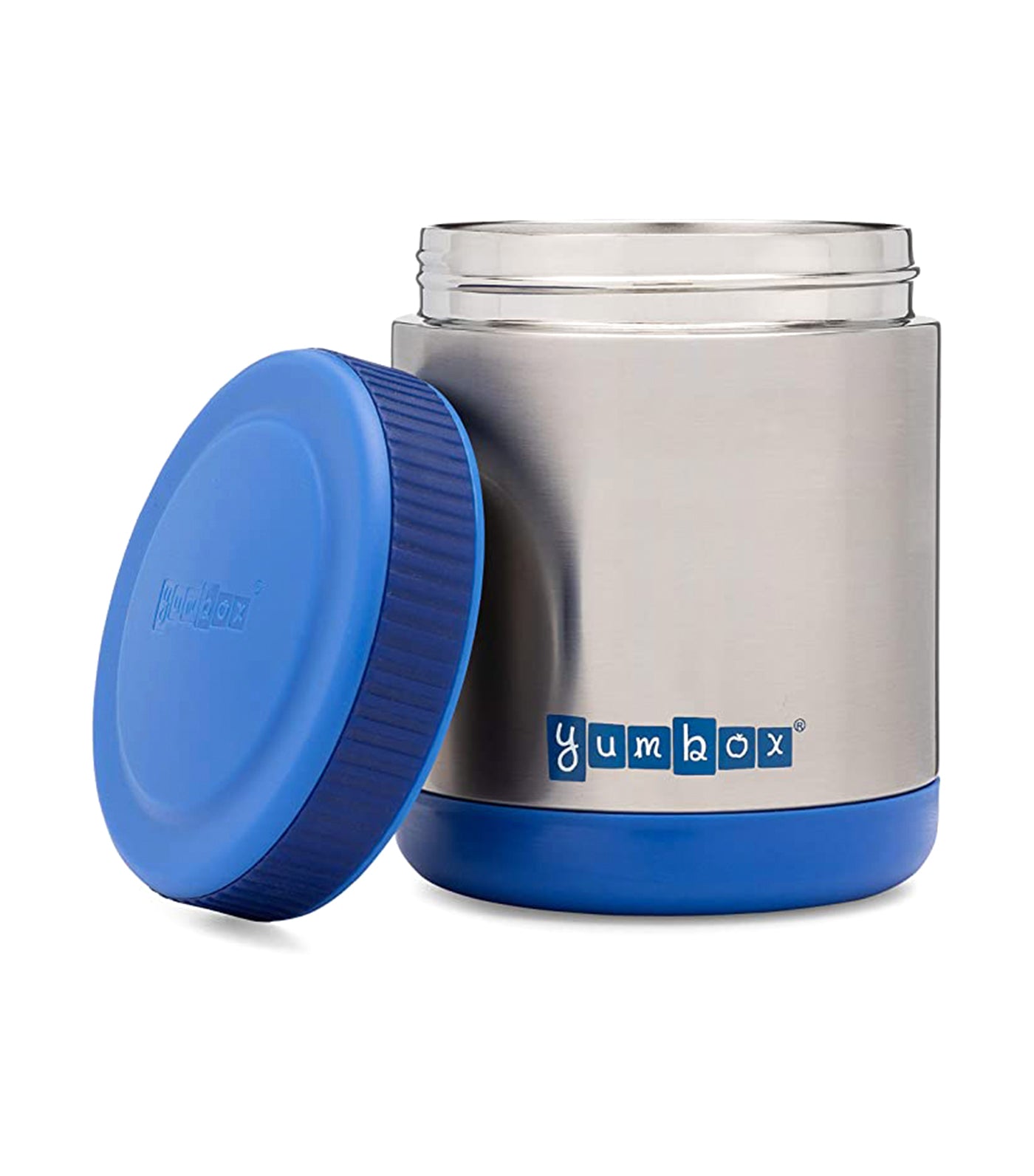 yumbox neptune blue zuppa food jar with spoon 