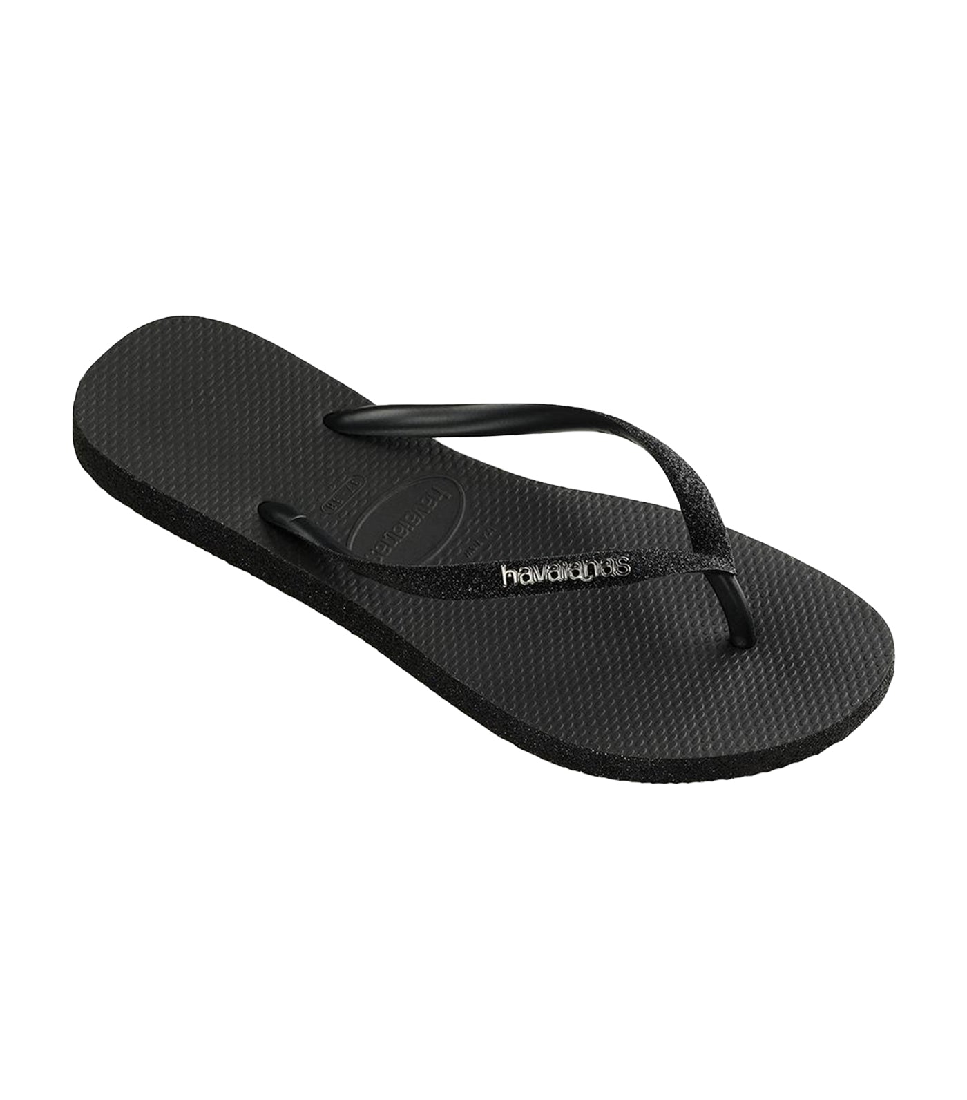 Havaianas slim flip flops black on sale