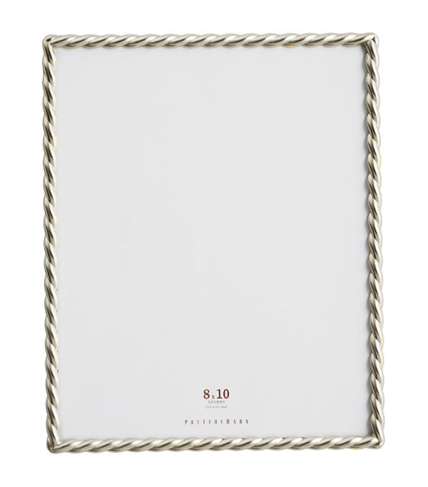 Pottery Barn Metal Rope Picture Frame - Silver