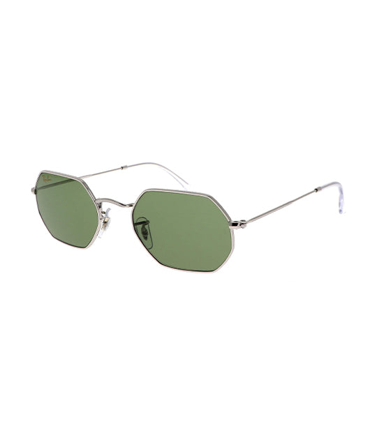 Octagonal Legend Gold Sunglasses Light Green Classic