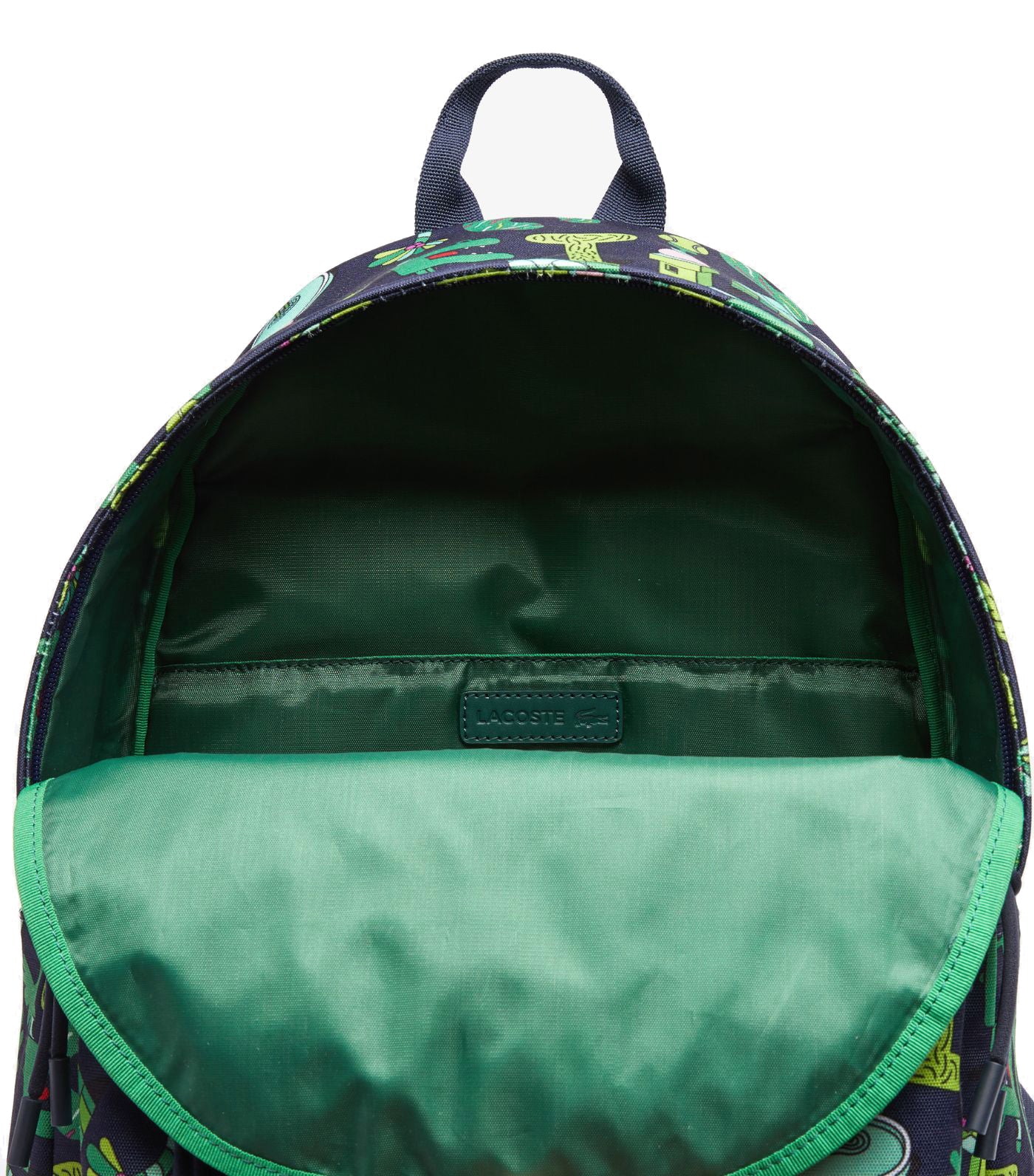 Men's Lacoste x Jeremyville Printed Canvas Zippered Backpack Green