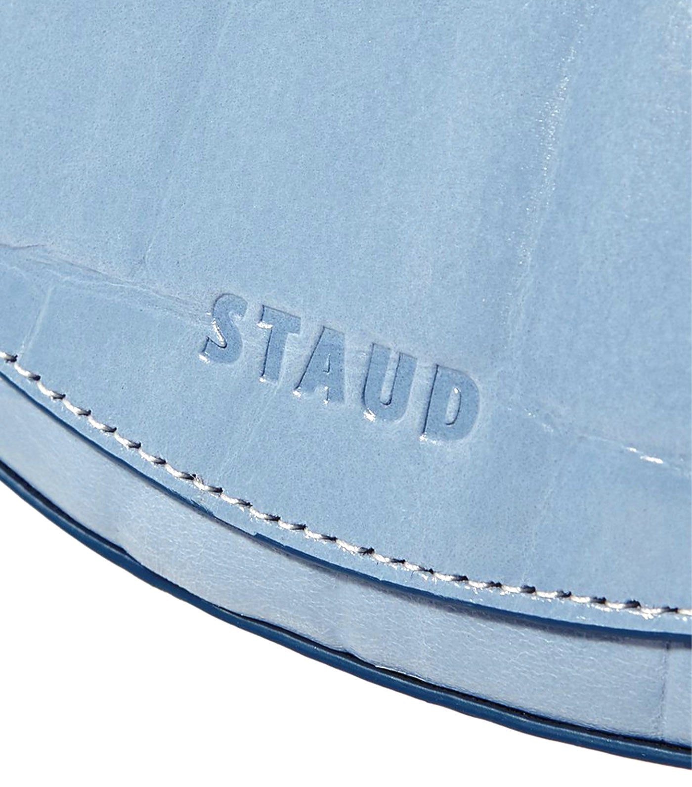 Staud Amal Bag Light Blue Croco