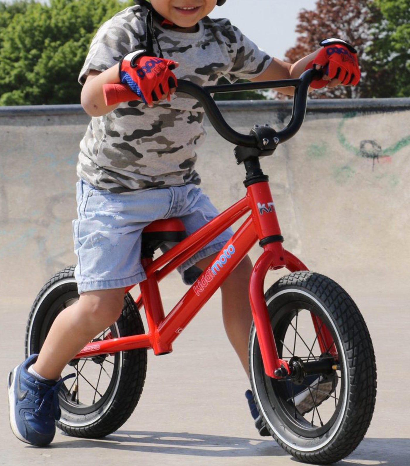 Kids Cycling Gloves - Red