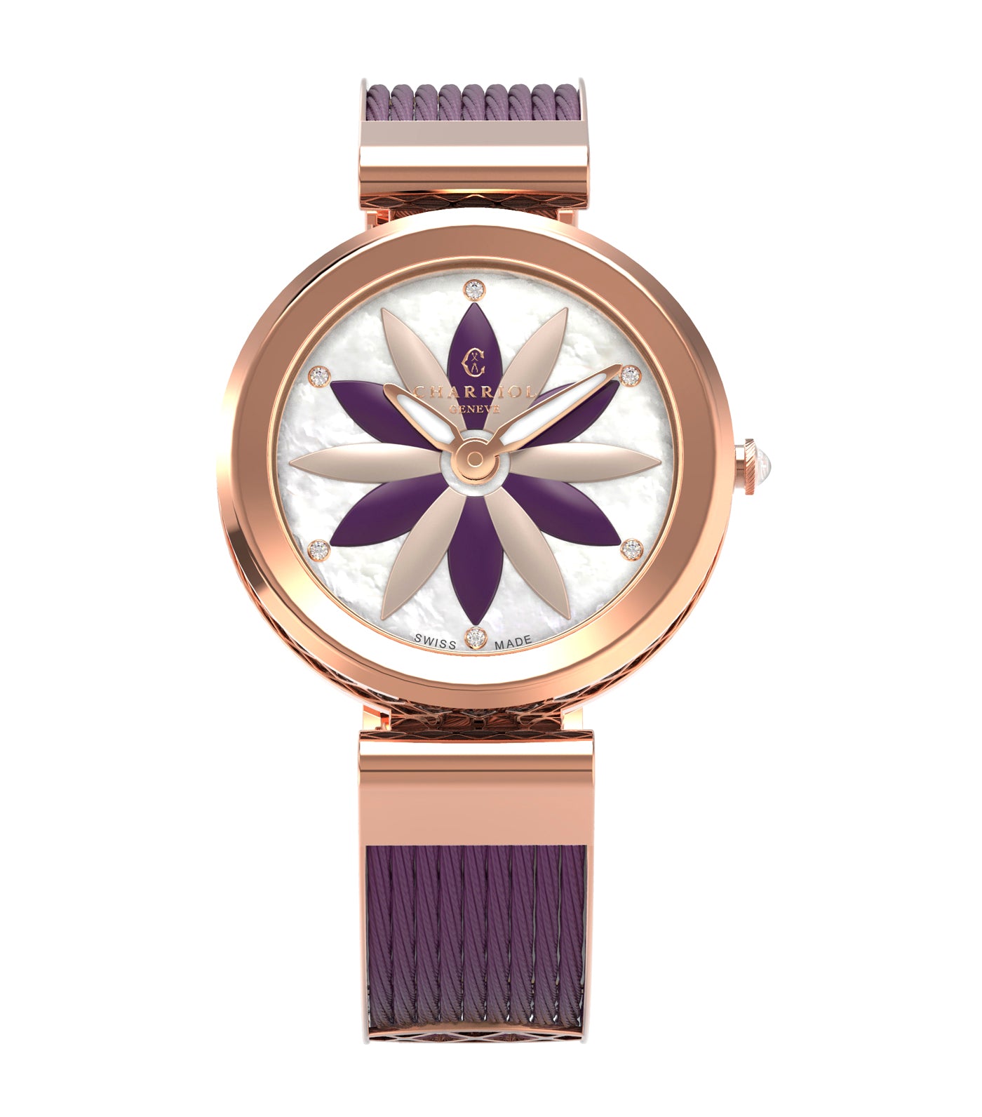 Forever Flower Watch 32mm Prune and Rose Gold