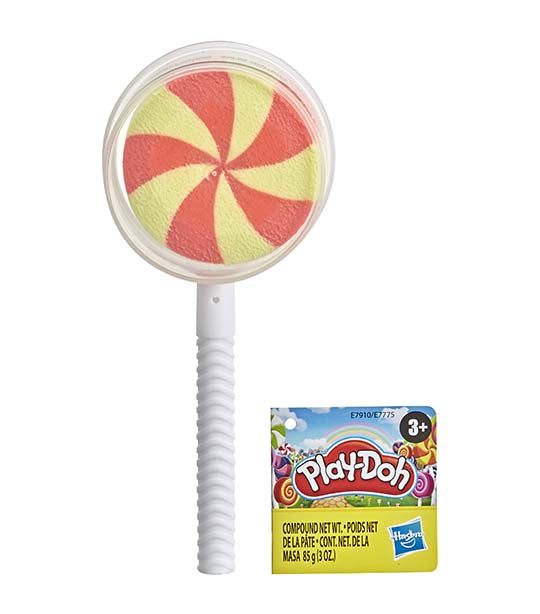 play-doh orange and yellow lollipop