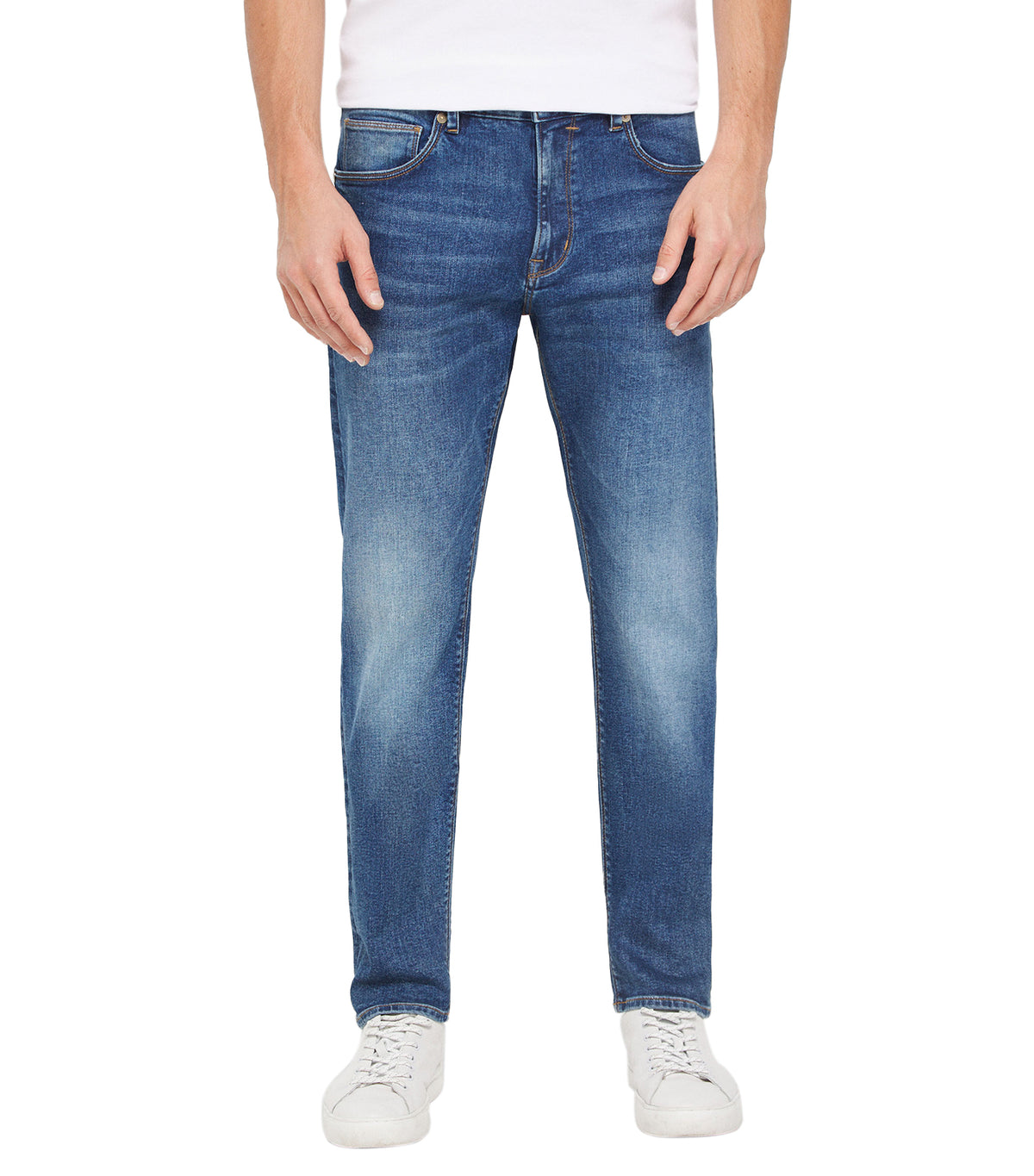 Cortefiel Men's Slim-Fit Jeans Light Blue