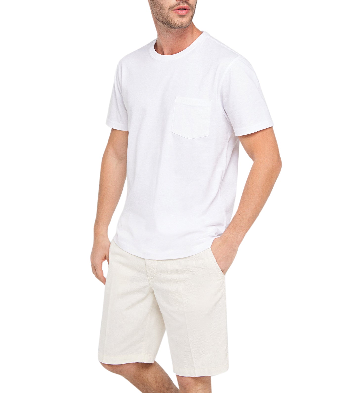 cortefiel mens short sleeved t-shirt white