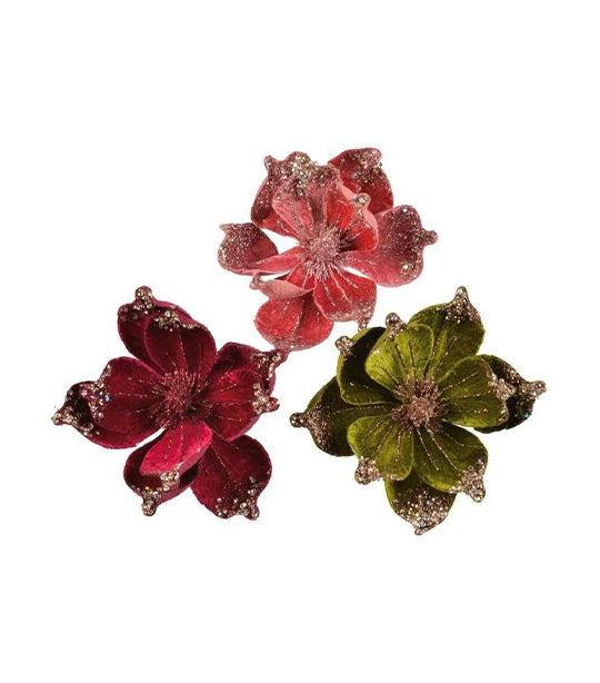 kaemingk clip-on flower ornament