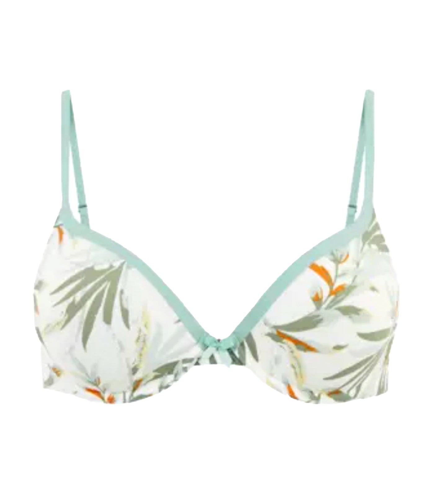marks and spencer sumptuously soft plunge t-shirt bra - light green mix