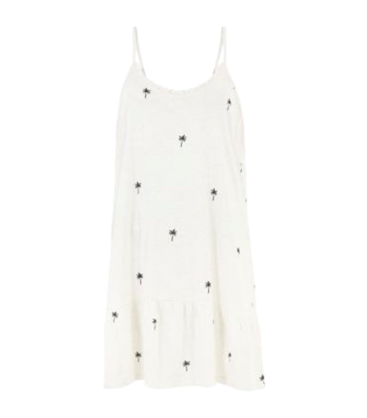 marks and spencer cool comfort palm print chemise - oatmeal mix
