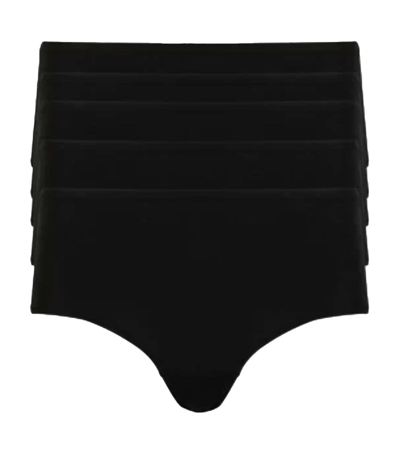 marks and spencer 5 pack no vpl microfiber low rise shorts - black