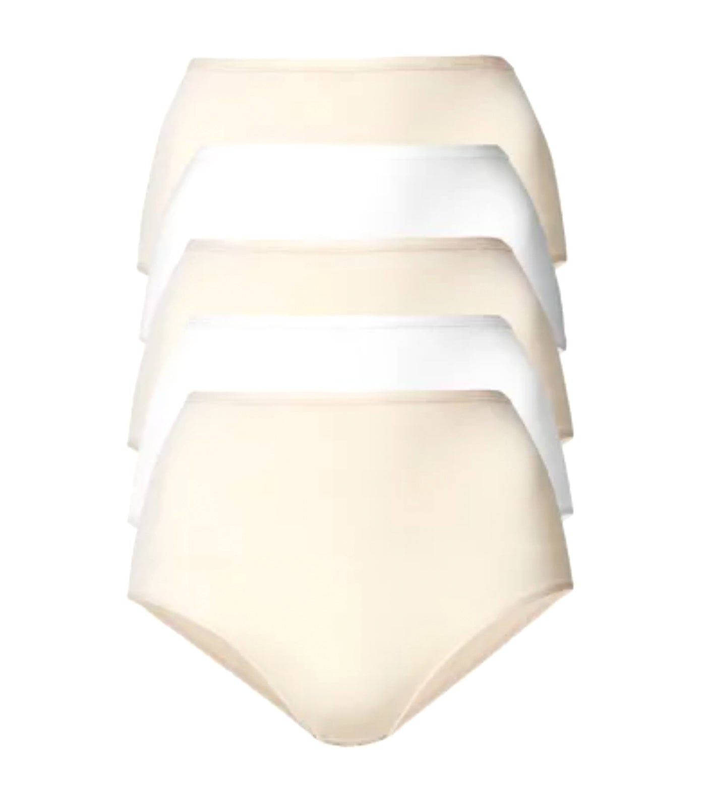 marks and spencer 5 pack no vpl microfiber high rise full briefs - nude mix