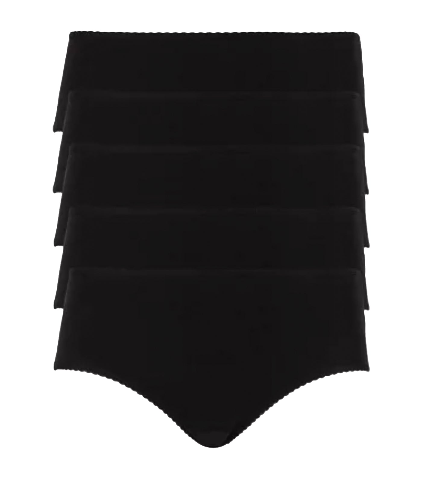 marks and spencer 5 pack cotton rich bikini knickers - black