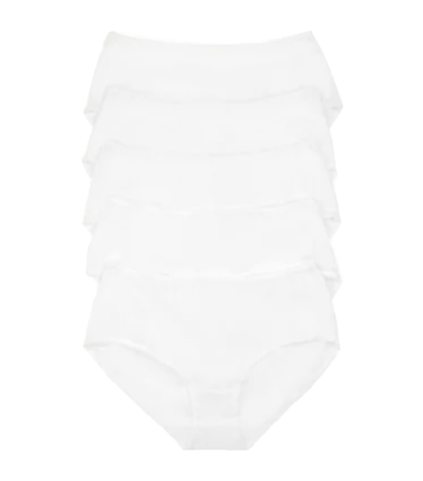 marks and spencer 5 pack cotton rich bikini knickers - white