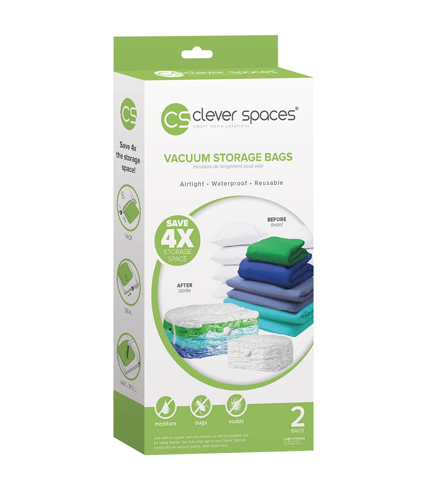 Clever Spaces Vacuum Storage Bags - Cube