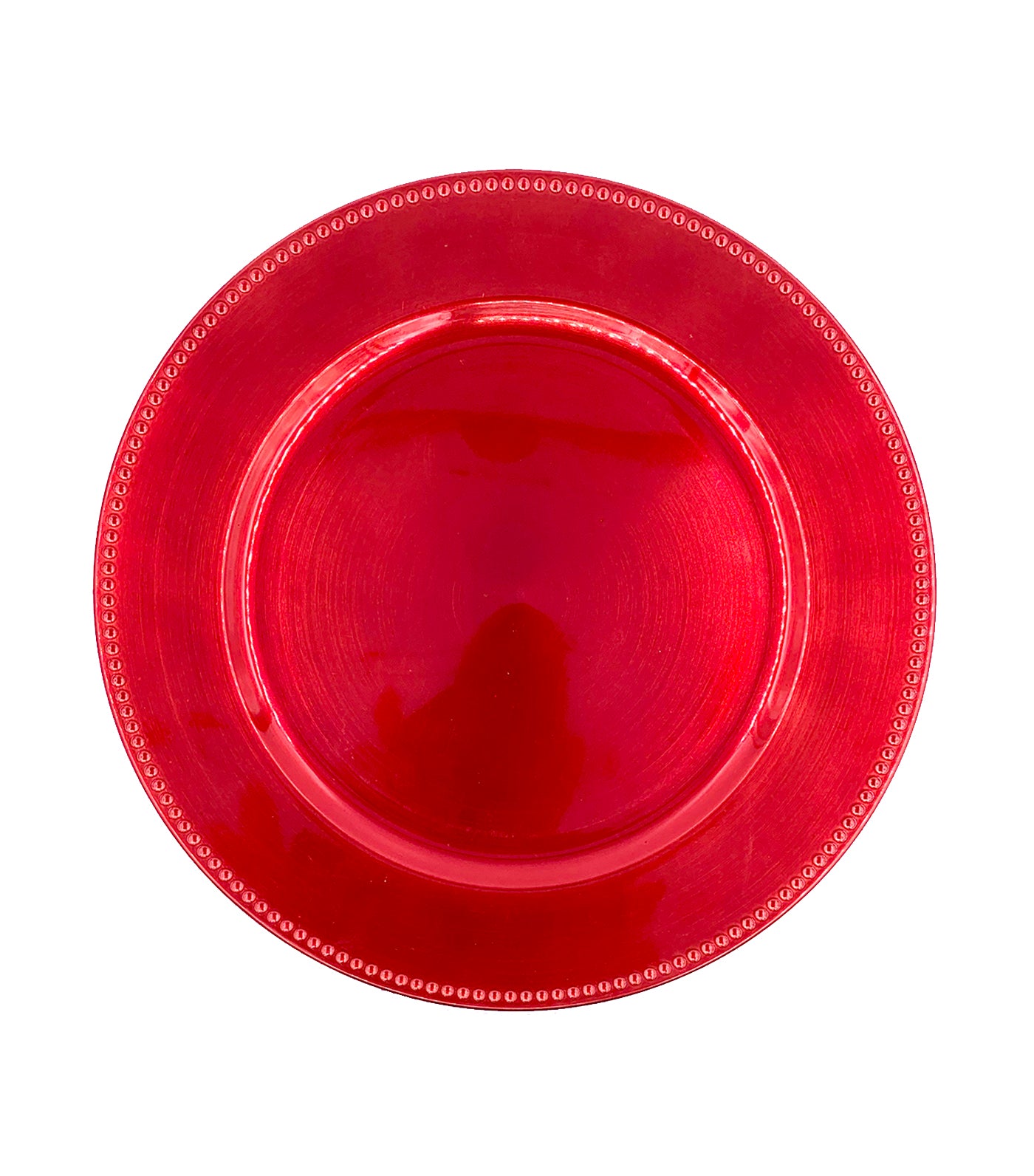 Plate Charger Metallic Red - Set of 6