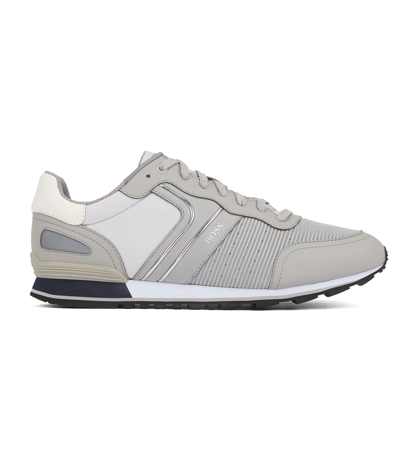 Running-Inspired Trainers With Bamboo-Charcoal Lining Light Gray