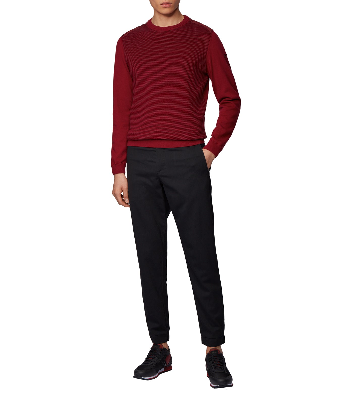 Running-Inspired Trainers With Bamboo-Charcoal Lining Open Red
