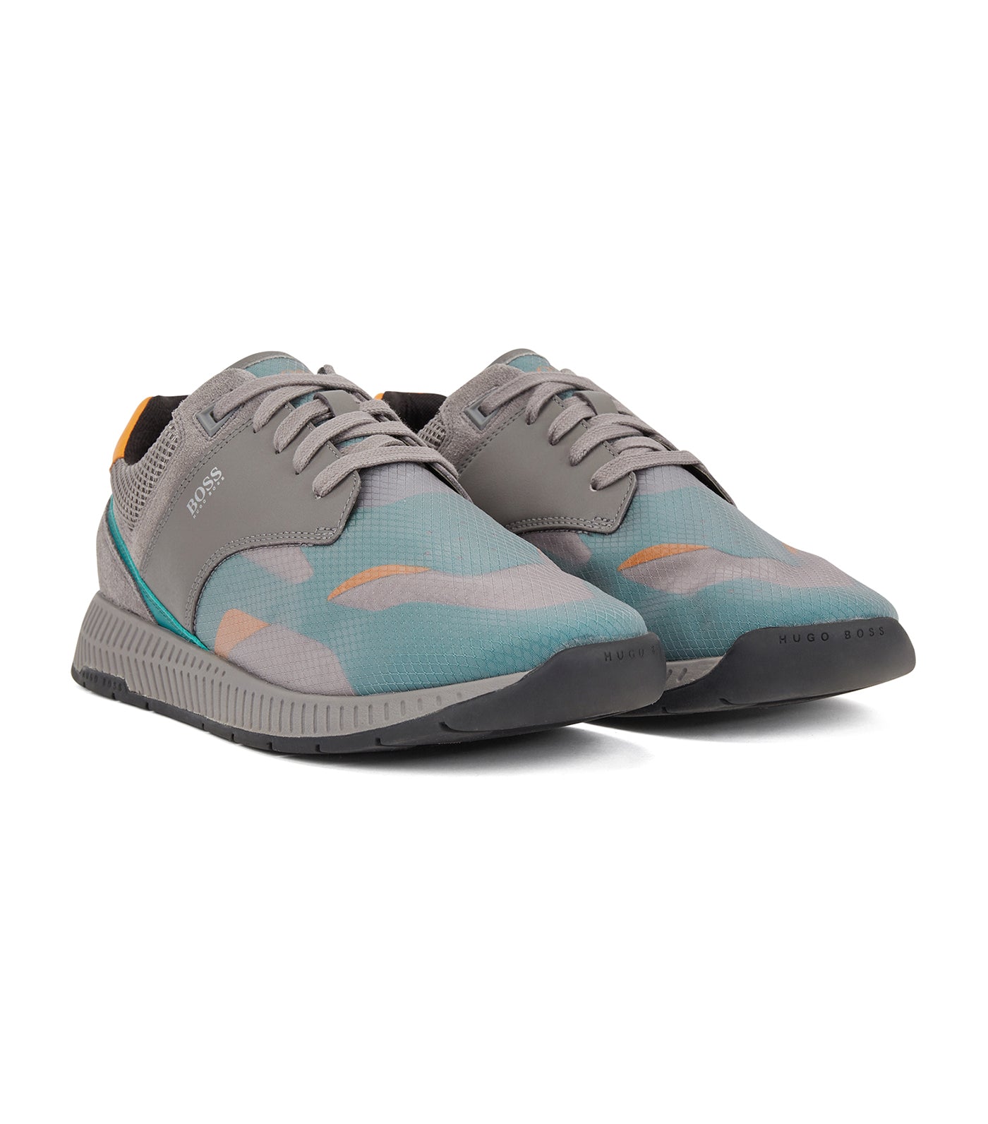 Low-Top Trainers With Suede And Nappa Leather Dark Gray