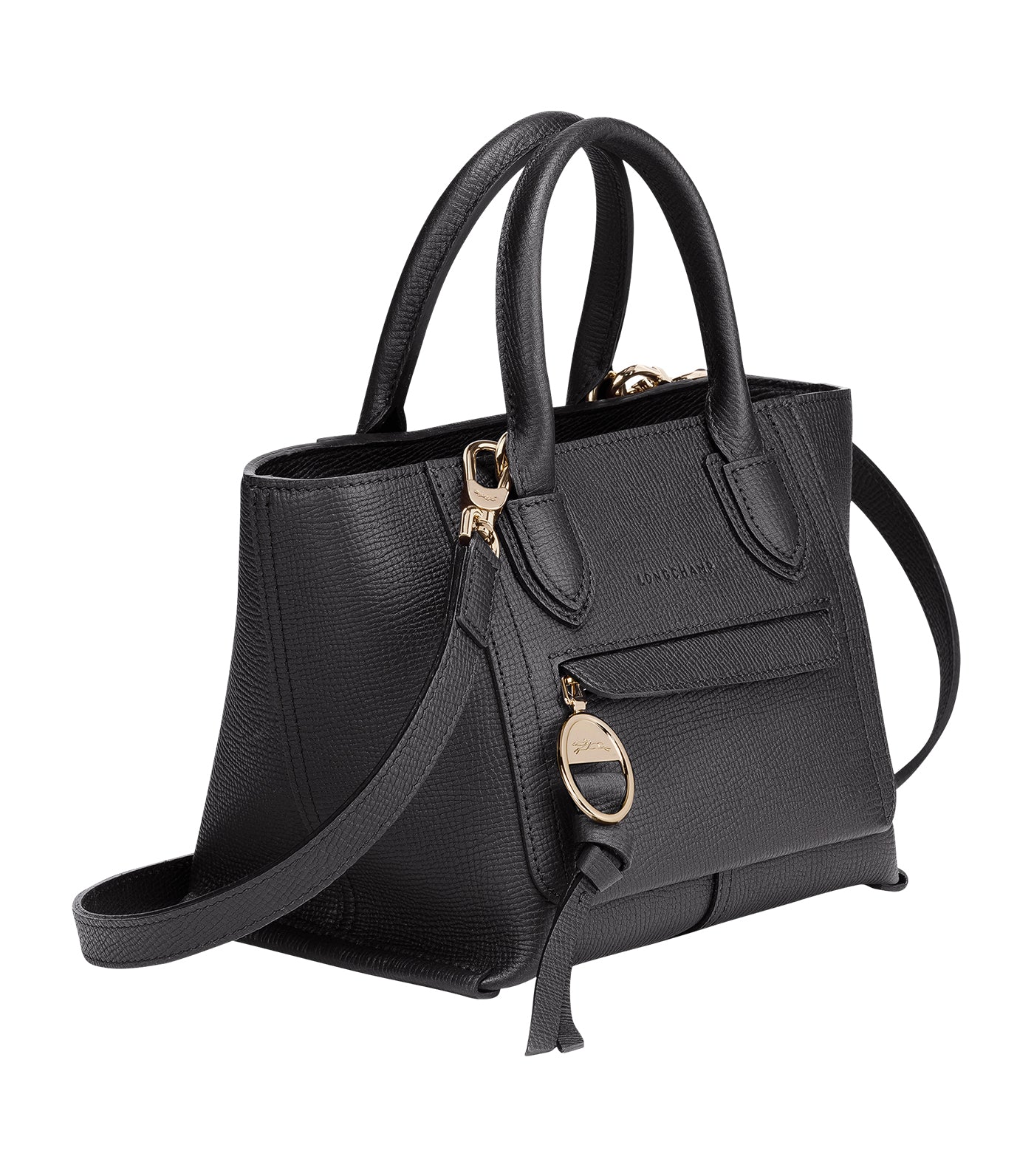 Longchamp Mailbox Leather Bag Women's Grey (Large Biege)