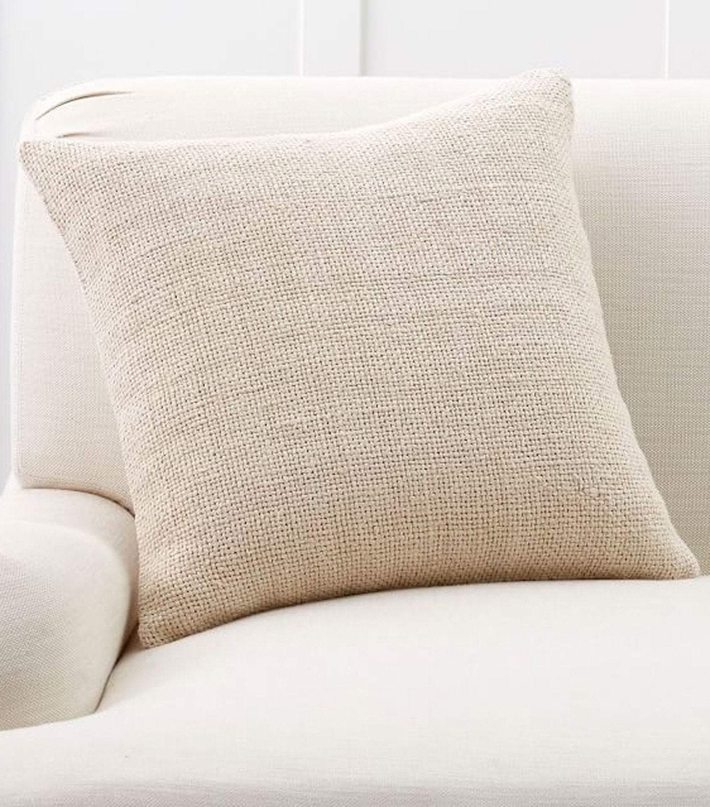 Pottery fashion Barn Ivy Linen Textured Pillow Cover Ivory Set of 2 NEW 22