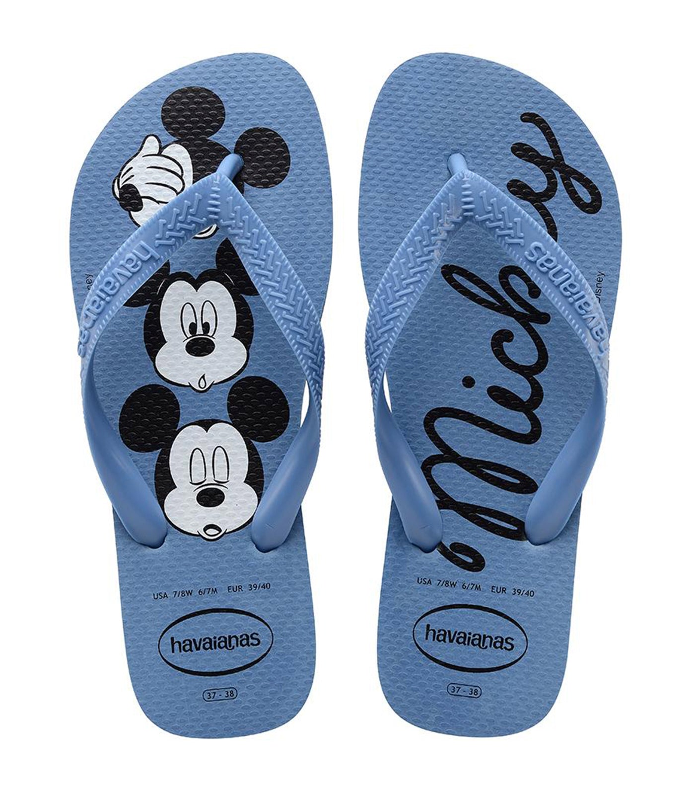 Top Disney Flip Flops Blue/Steel