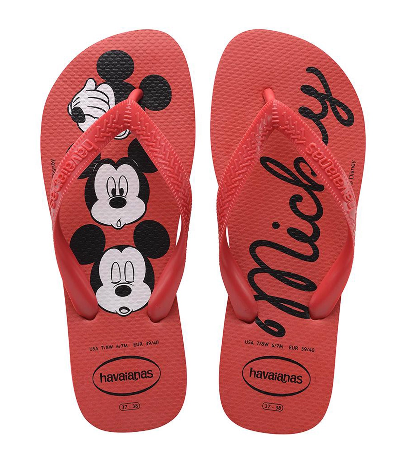 Havaianas Top Disney Flip Flops Ruby Red