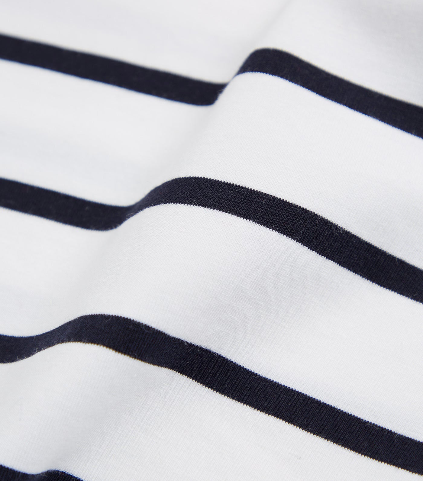 Organic Cotton Stripe Slim Fit T-Shirt White/Desert Sky