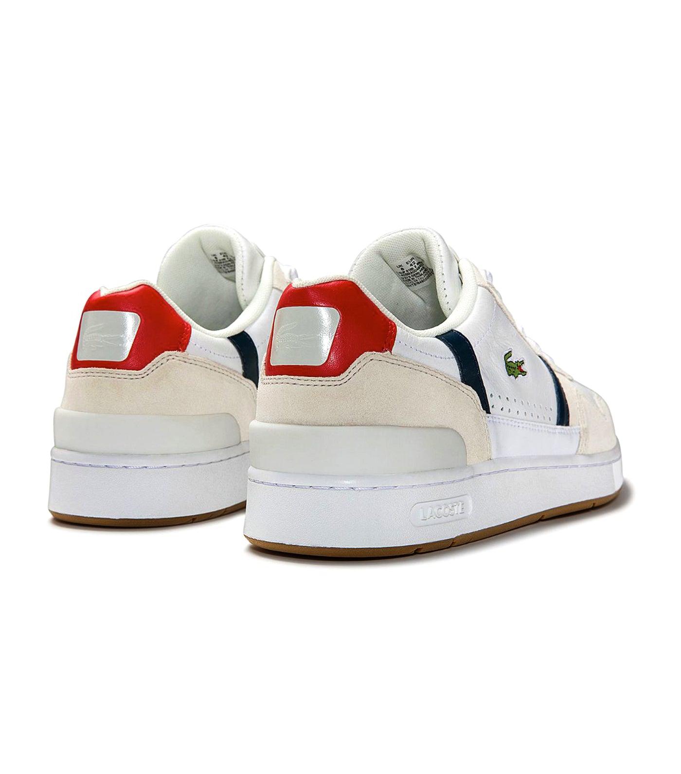 Men's T-Clip 0120 2 Leather And Suede Sneakers White-Navy-Red