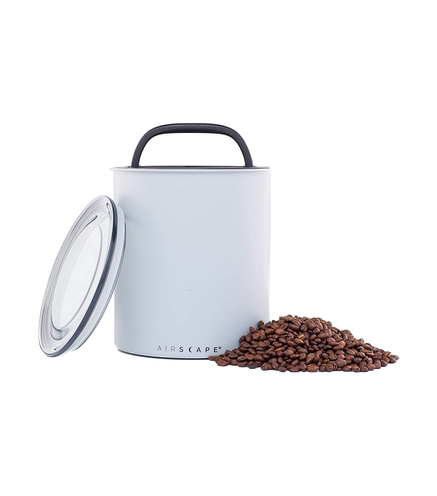 airscape® stainless steel coffee and food storage canister - kilo 8" ash (matte)