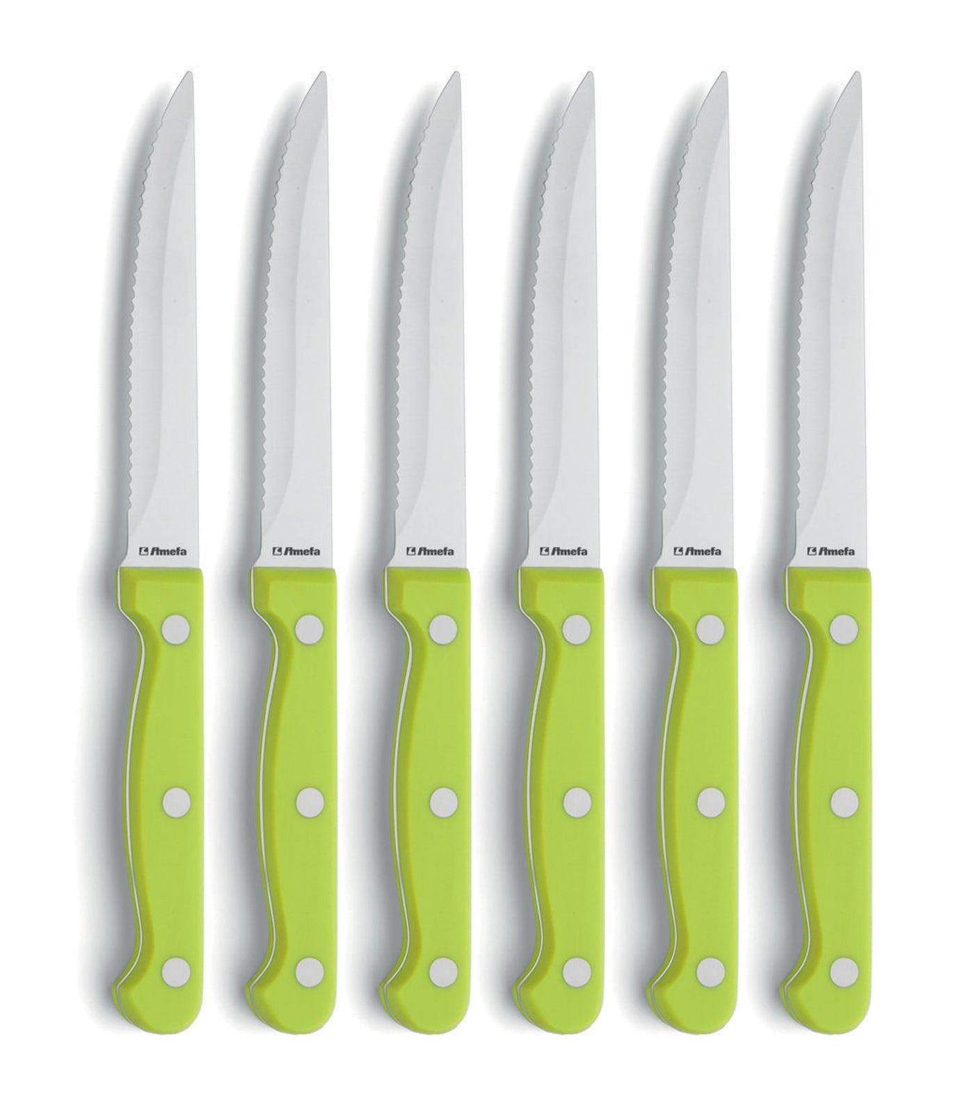amefa steak knives 6-piece - green