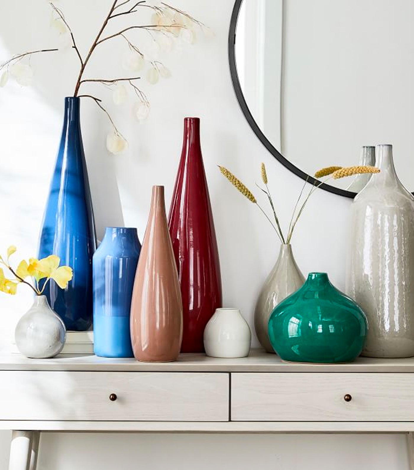 west elm Bright Ceramicist Vase - Shell Gray