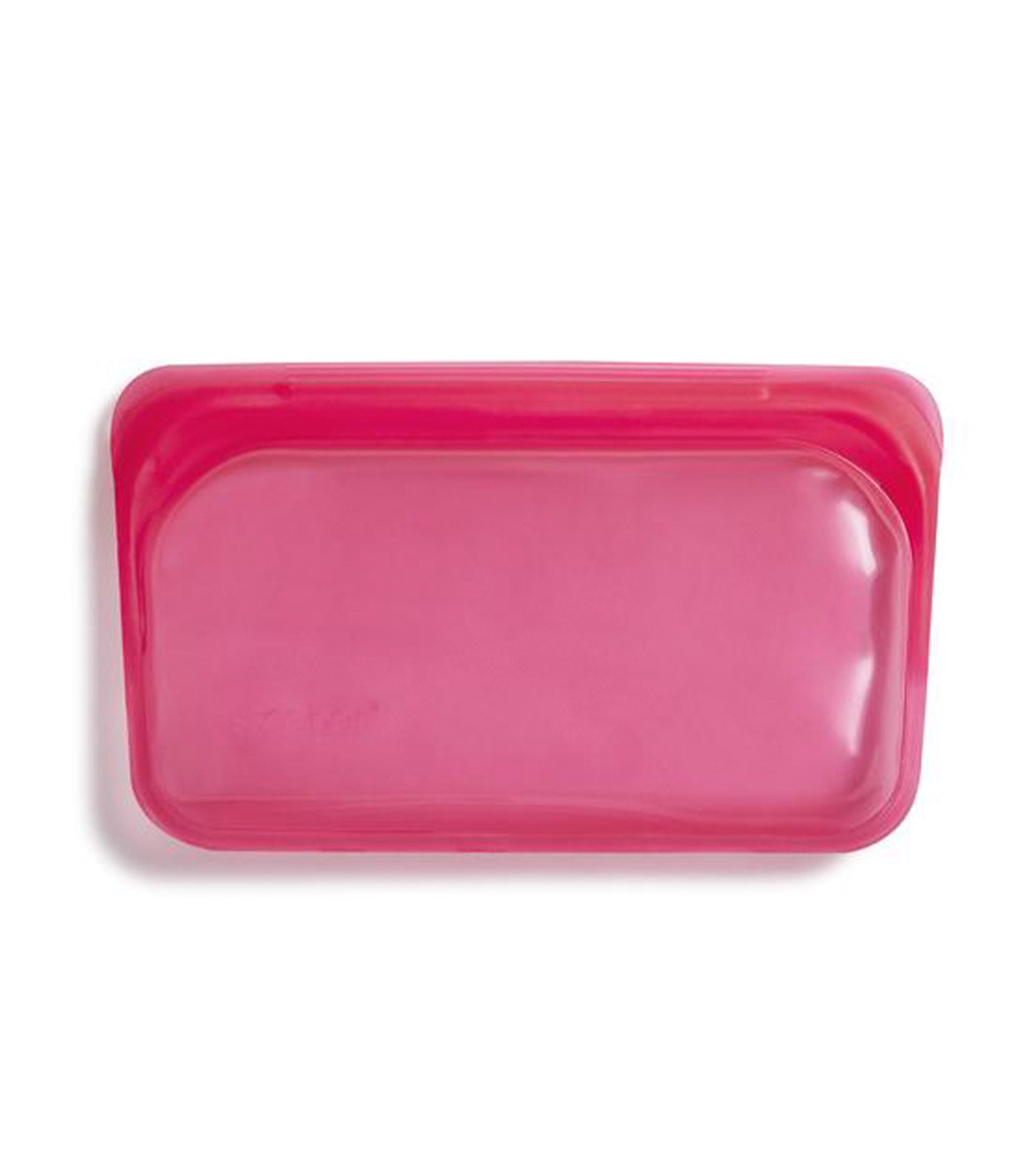 stasher reusable silicone snack bag - raspberry