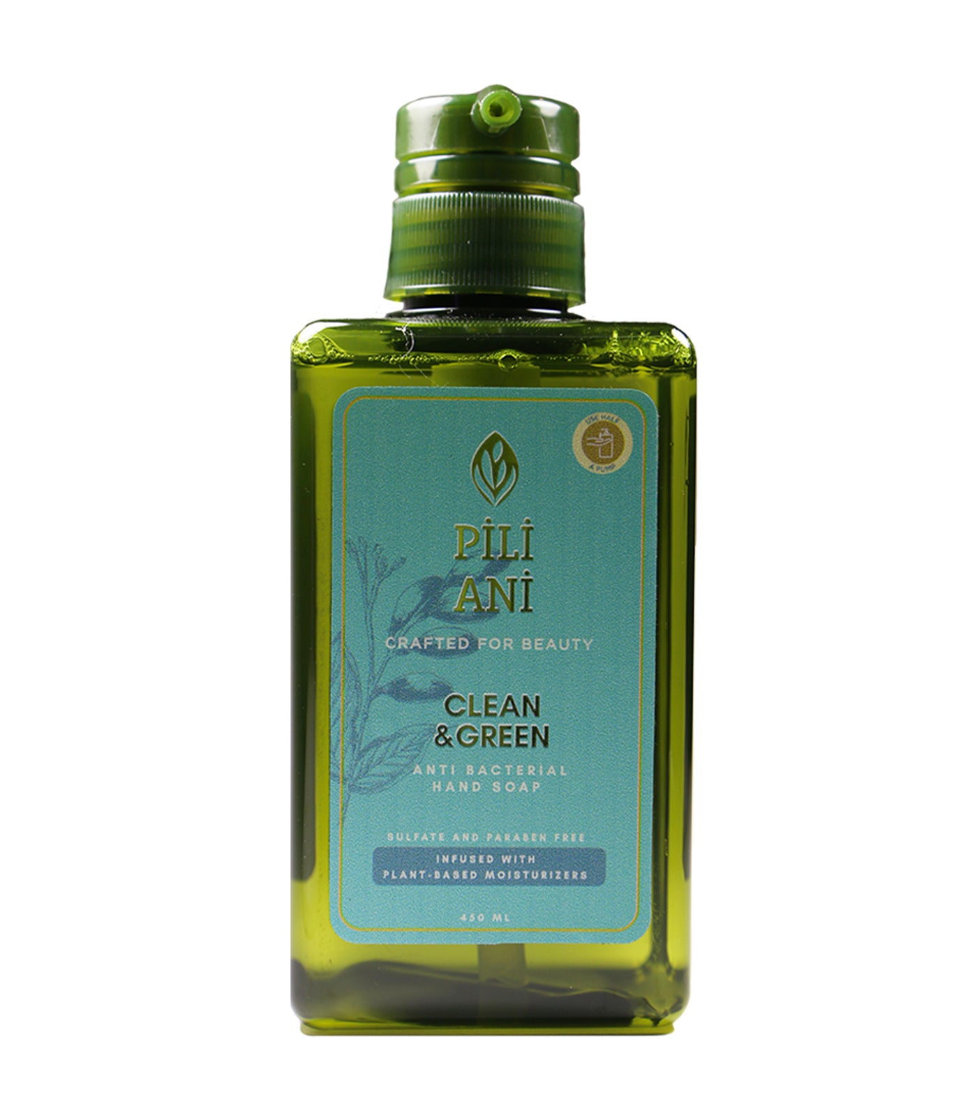 Pili Ani Clean and Green Anti-Bacterial Liquid Hand Soap - 450ml