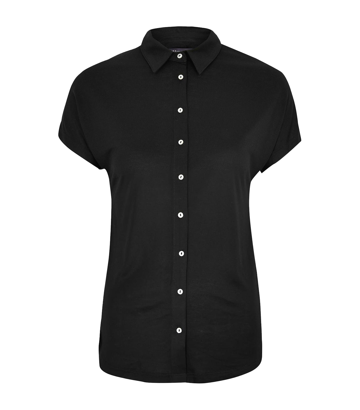 Jersey Straight Fit Short Sleeve Shirt Black